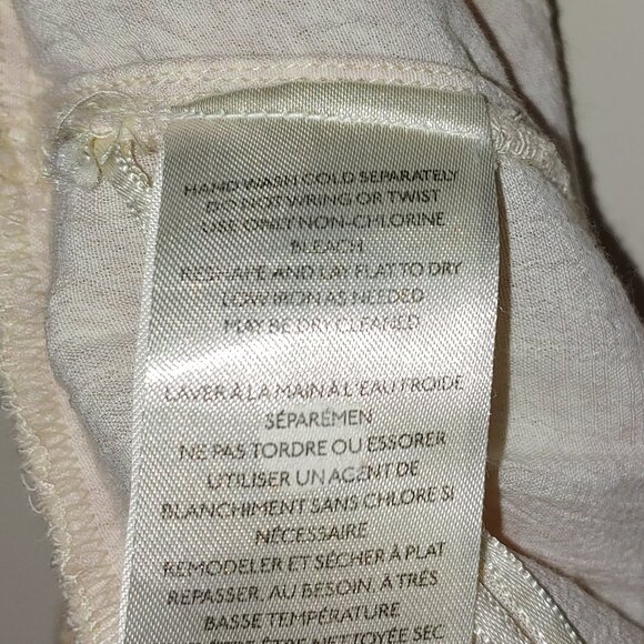 Free People Paisley Print Wide Leg Ruffled Palazzo Pull-On Pants Sz S Cream Tan - Picture 7 of 9